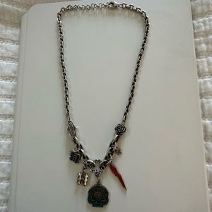 Harley Davidson Necklace Sterling Silver Adjustable.